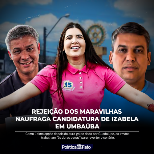 Rejeição dos Maravilhas naufraga candidatura de Izabela em Umbaúba