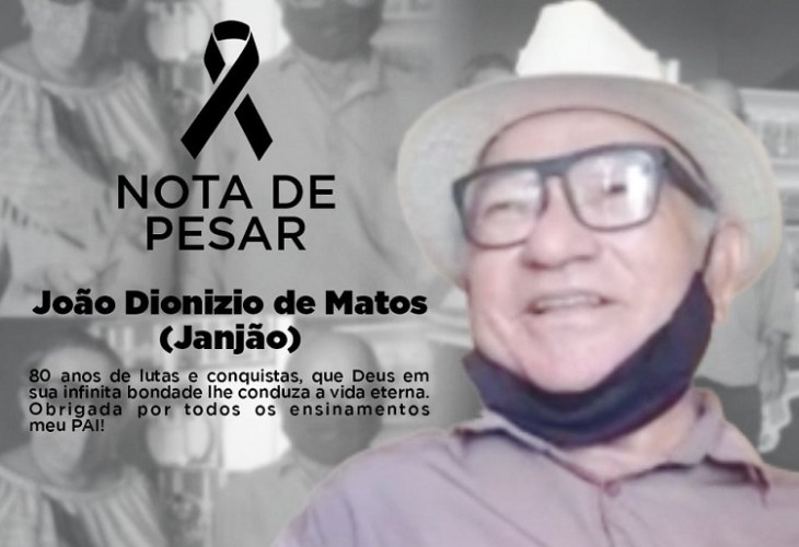 GARARU: morre ex-vice-prefeito, Janjão, pai da prefeita eleita Zete