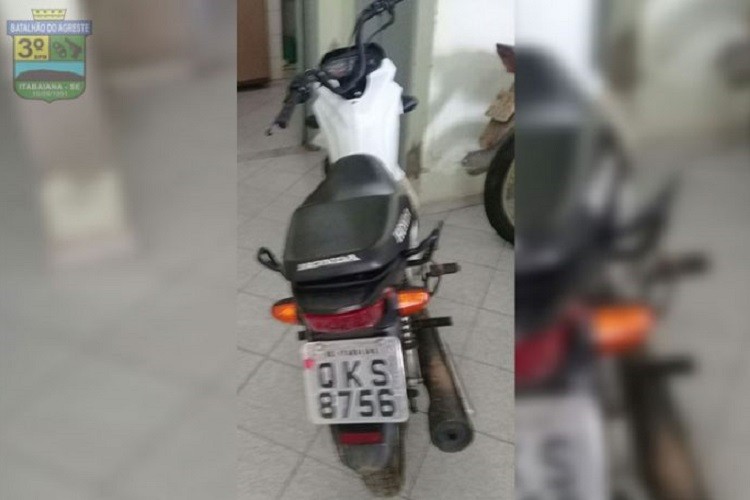 PM recupera moto roubada em Nossa Senhora de Aparecida