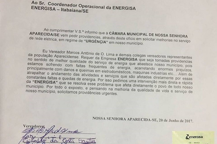 Aparecida (SE): três quedas de energia são registradas em menos de 30 minutos