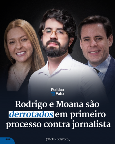 Rodrigo e Moana são derrotados em primeiro processo contra jornalista