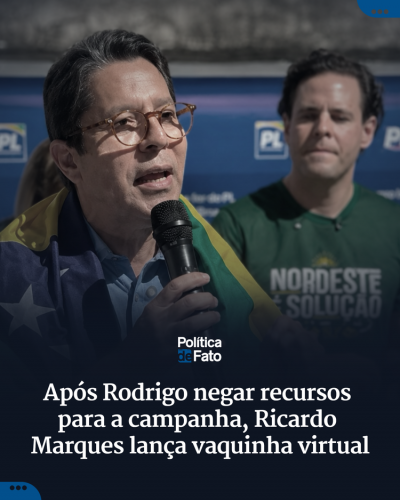 Após Rodrigo negar recursos para a campanha, Ricardo Marques lança vaquinha virtual