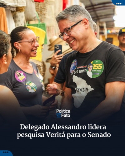 Delegado Alessandro lidera pesquisa Veritá para o Senado