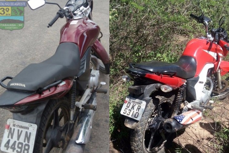 Duas motocicletas são recuperadas pela polícia em Itabaiana