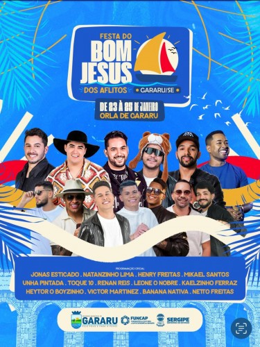 Recheada de grandes atrações, Gararu anuncia Festa do Bom Jesus dos Aflitos